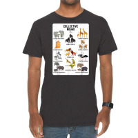 Collective Nouns Africa Animal Family Group Endangered T Shirt Vintage T-shirt | Artistshot