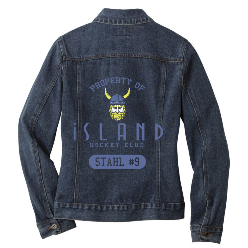 Iceland Hockey Ladies Denim Jacket by ardylanda | Artistshot