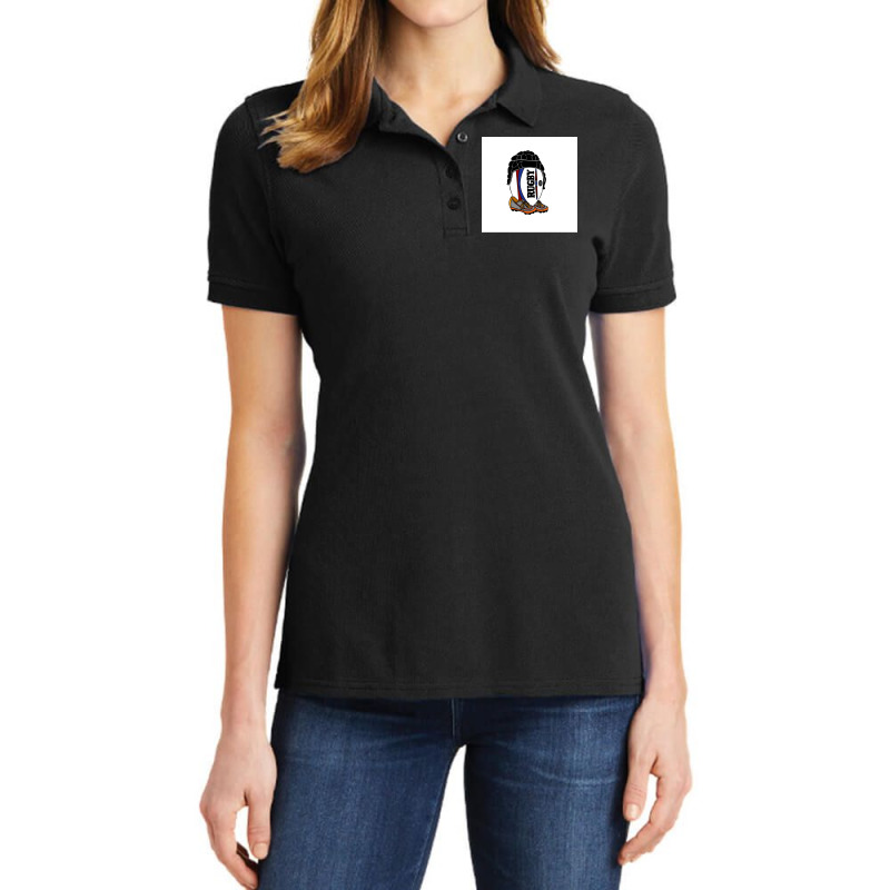 Rugby Ball With Gear Throw Pillow Ladies Polo Shirt by PamelaAnnHarris | Artistshot