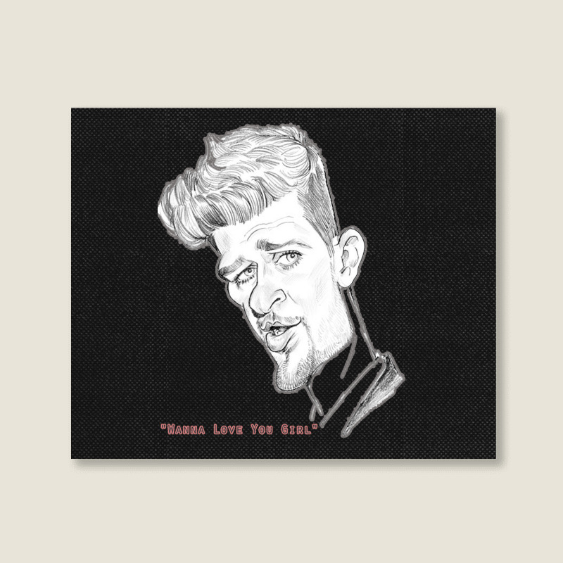 Robin Thicke Landscape Canvas Print by fabiopio901216 | Artistshot