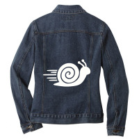 Fast Snail, Snail Ladies Denim Jacket | Artistshot