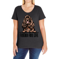 Dogs 365 Cocker Spaniel Dog   Friend For Life T Shirt Ladies Curvy T-shirt | Artistshot