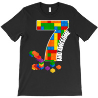 Building Blocks Bricks 7 Years Old Awesome Birthday Boy T Shirt T-shirt | Artistshot