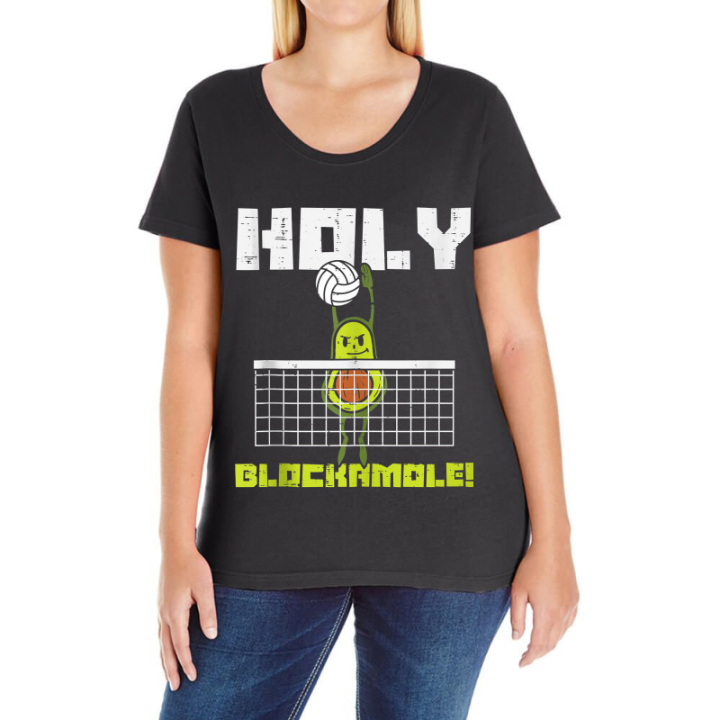 Holy Blockamole Avocado Volleyball Player Blocker Men Women Tank Top F Ladies Curvy T-Shirt by CyrusArciba | Artistshot