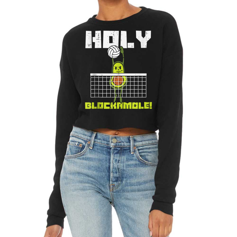 Holy Blockamole Avocado Volleyball Player Blocker Men Women Tank Top F Cropped Sweater by CyrusArciba | Artistshot