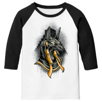 Egyptian God Anubis, Egypt Hieroglyph Pyramid T Shirt Youth 3/4 Sleeve | Artistshot