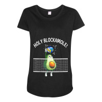 Holy Blockamole Volleyball Player Blocker Avocado For Fans Maternity Scoop Neck T-shirt | Artistshot