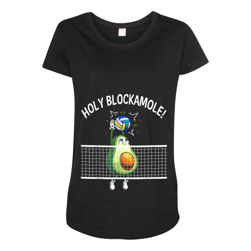 Holy Blockamole Volleyball Player Blocker Avocado For Fans Maternity Scoop Neck T-shirt by CyrusArciba | Artistshot