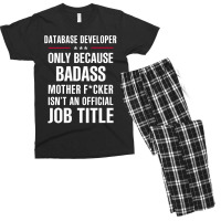 Gift For Badass Database Developer Men's T-shirt Pajama Set | Artistshot