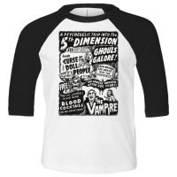 Horror Movie Monster Skull Vampire Bat Halloween Dracula T Shirt Toddler 3/4 Sleeve Tee | Artistshot