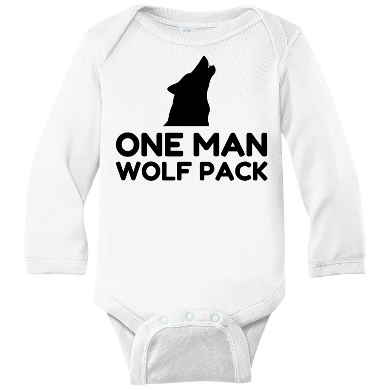 One Man Wolf Pack Long Sleeve Baby Bodysuit | Artistshot