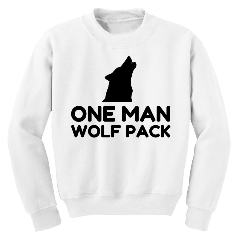 One Man Wolf Pack Youth Sweatshirt | Artistshot