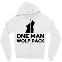 One Man Wolf Pack Zipper Hoodie | Artistshot