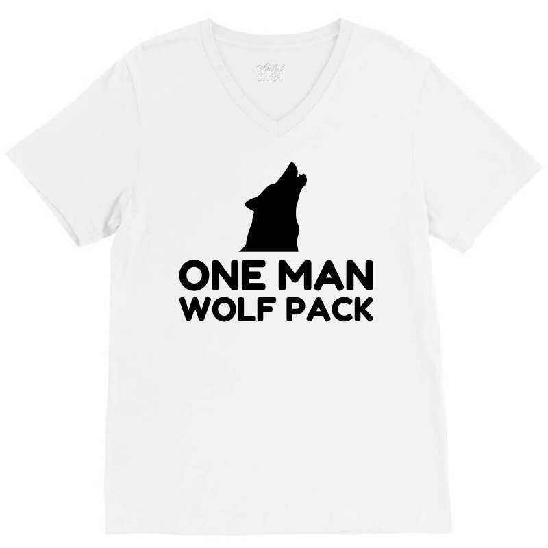 One Man Wolf Pack V-neck Tee | Artistshot