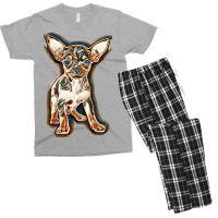 Little Chihuahua In Front Of White Background Men's T-shirt Pajama Set | Artistshot