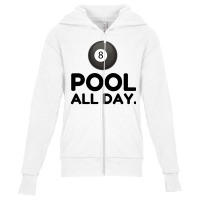 Pool All Day Youth Zipper Hoodie | Artistshot