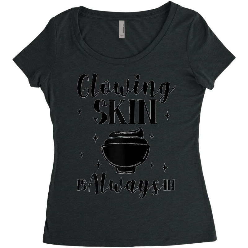 Womens Esthetician Design For Makeup Artist   Glowing Skin Women's Triblend Scoop T-shirt | Artistshot