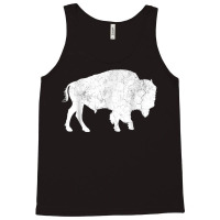 Distressed Buffalo Retro Bison Animal Lover Men Women Dad T Shirt Tank Top | Artistshot