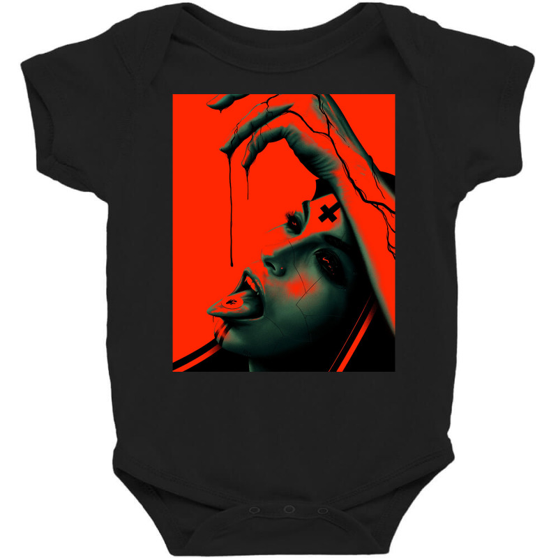 Occult Gothic Dark Satanic Unholy Witchcraft Grunge Emo Goth Sweatshir Baby Bodysuit by cm-arts | Artistshot