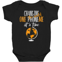 Changing The World One Phoneme   Speech Language Pathologist Tank Top Baby Bodysuit | Artistshot