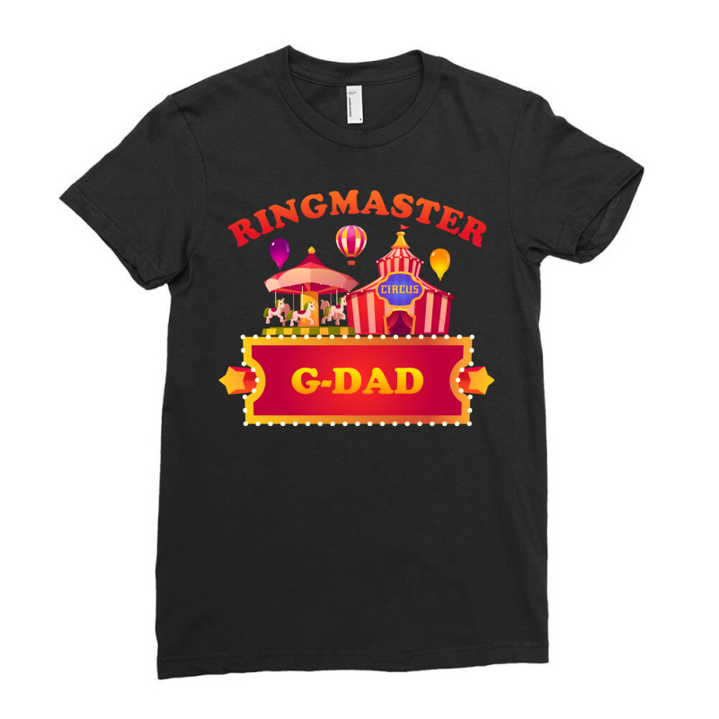 Ringmaster G Dad Circus Themed Birthday Party Staff Long Sleeve T Shir Ladies Fitted T-Shirt by genze | Artistshot