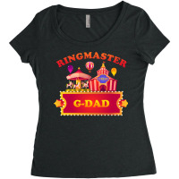 Ringmaster G Dad Circus Themed Birthday Party Staff Long Sleeve T Shir Women's Triblend Scoop T-shirt | Artistshot