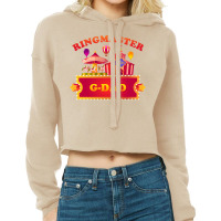 Ringmaster G Dad Circus Themed Birthday Party Staff Long Sleeve T Shir Cropped Hoodie | Artistshot