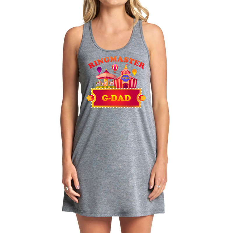 Ringmaster G Dad Circus Themed Birthday Party Staff Long Sleeve T Shir Tank Dress by genze | Artistshot