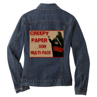 Creepy Paper Ladies Denim Jacket | Artistshot