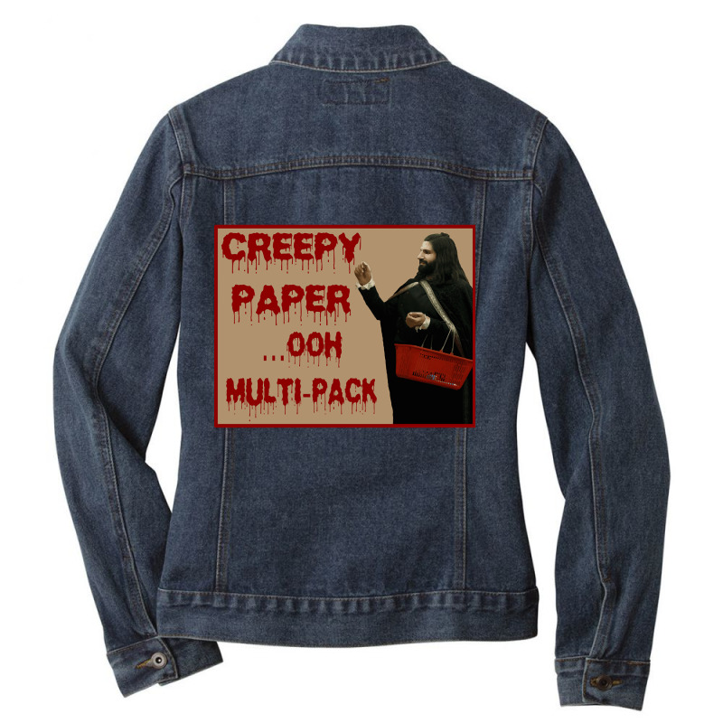 Creepy Paper Ladies Denim Jacket by poppyallen | Artistshot