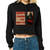 Creepy Paper Cropped Hoodie | Artistshot