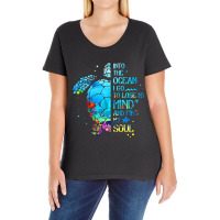 Into The Ocean I Go To Lose My Mind And Find My Soul Turtle Ladies Curvy T-shirt | Artistshot