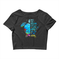 Into The Ocean I Go To Lose My Mind And Find My Soul Turtle Crop Top | Artistshot