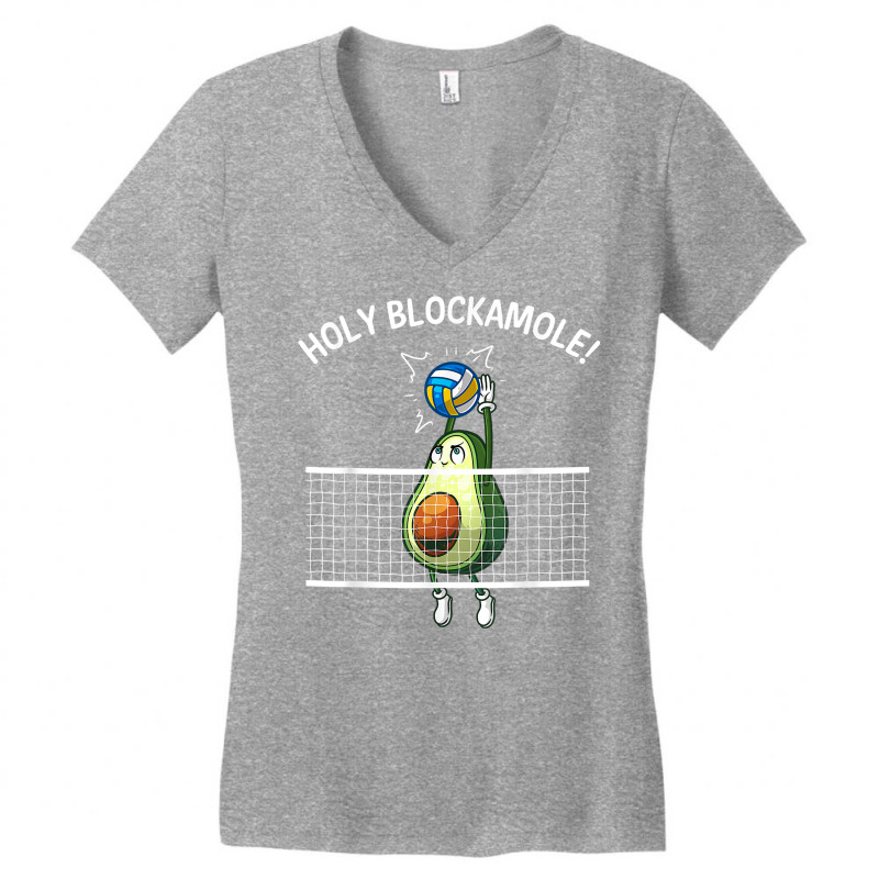 Funny Volleyball For Men Women Holy Guacamole Player Blocker T Shirt Women's V-Neck T-Shirt by cm-arts | Artistshot