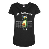 Funny Volleyball For Men Women Holy Guacamole Player Blocker T Shirt Maternity Scoop Neck T-shirt | Artistshot