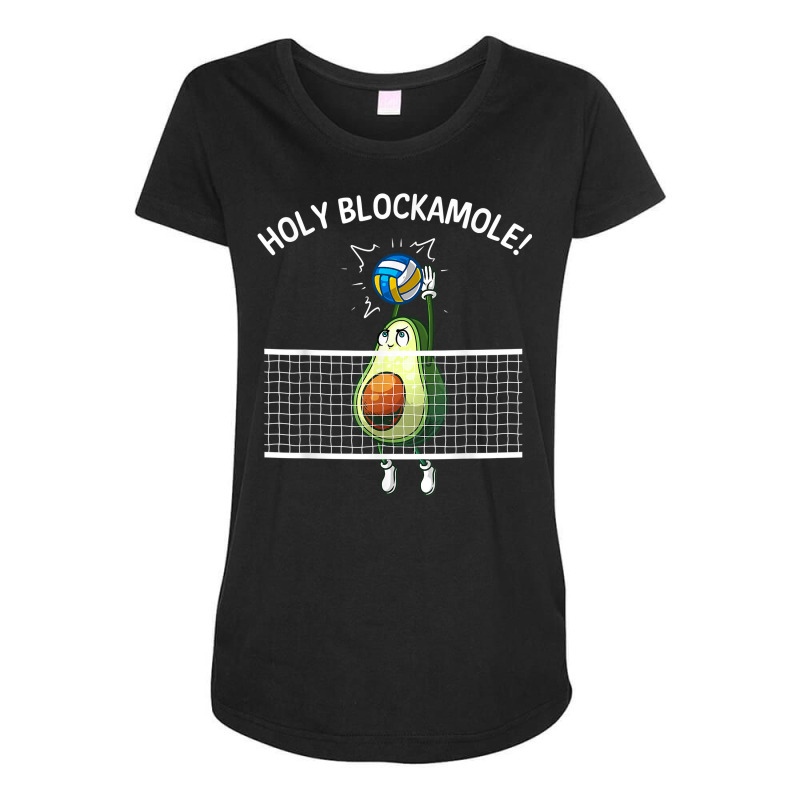 Funny Volleyball For Men Women Holy Guacamole Player Blocker T Shirt Maternity Scoop Neck T-shirt by cm-arts | Artistshot