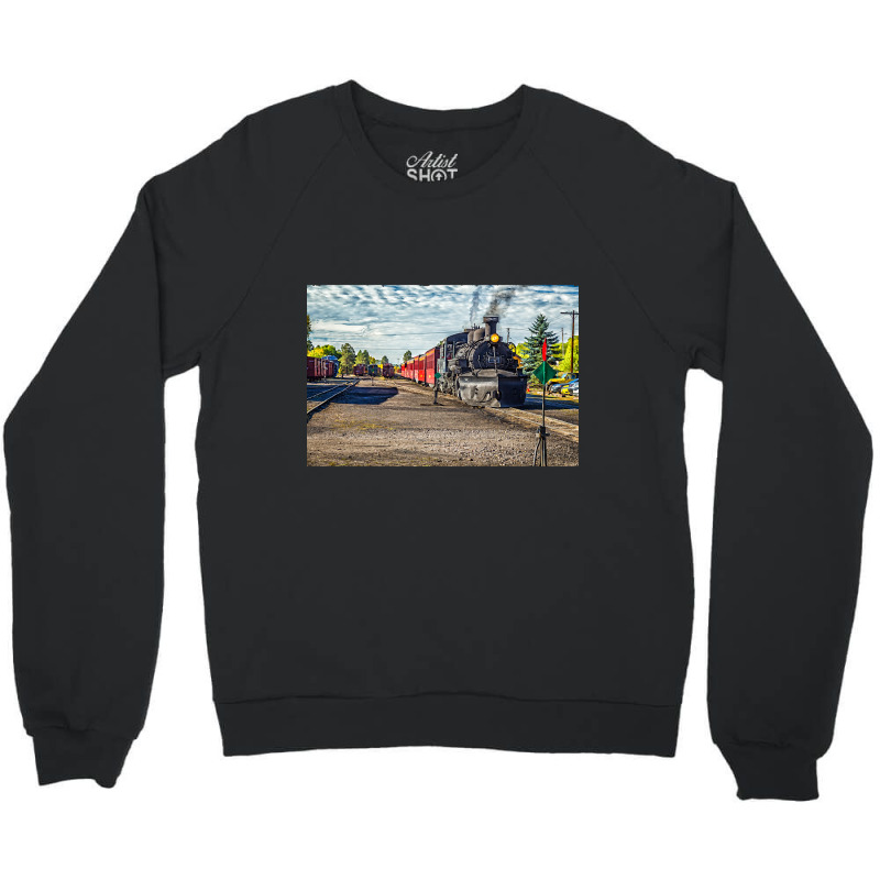 Cumbres And Toltec Narrow Gauge Railroad Chama New Mexico Yard Crewneck Sweatshirt | Artistshot