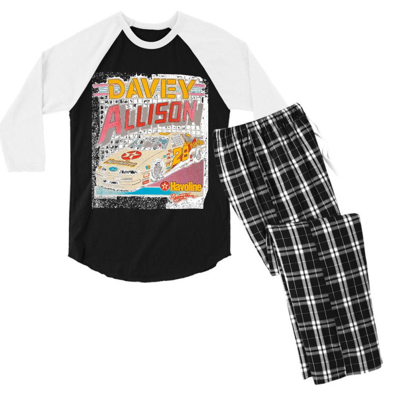 Davey Allison Havoline Vintage Racing Essential Men's 3/4 Sleeve Pajama Set | Artistshot