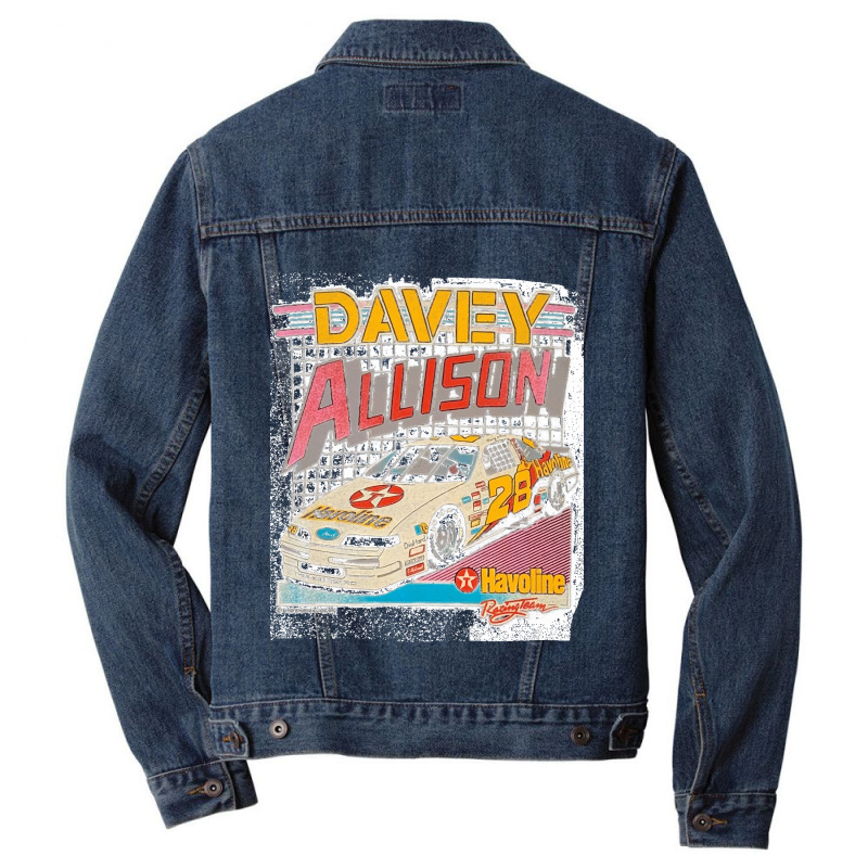 Davey Allison Havoline Vintage Racing Essential Men Denim Jacket | Artistshot