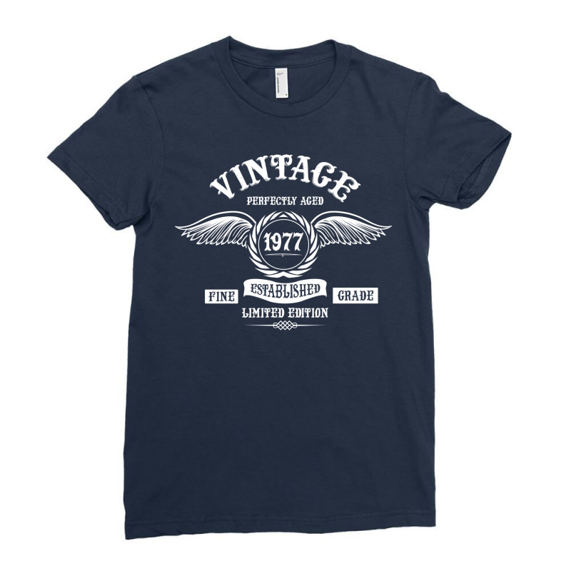 Vintage Perfectly Aged 1977 Ladies Fitted T-Shirt by SabriAcar | Artistshot