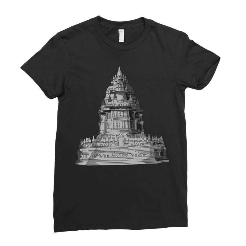 Prambanan Temple Ladies Fitted T-Shirt by Dwiwi | Artistshot