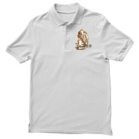 Puppy With Stethoscope On His Neck Looking Away. Isolated On White Bac Men's Polo Shirt | Artistshot