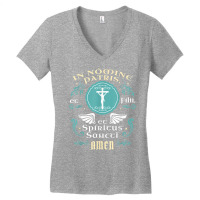 In Nomine Patris Et Filii Tradtional Latin Mass Catholic T Shirt Women's V-neck T-shirt | Artistshot