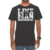 Vintage Football Lineman Saying   Serving Pancakes Daily T Shirt Vintage T-shirt | Artistshot