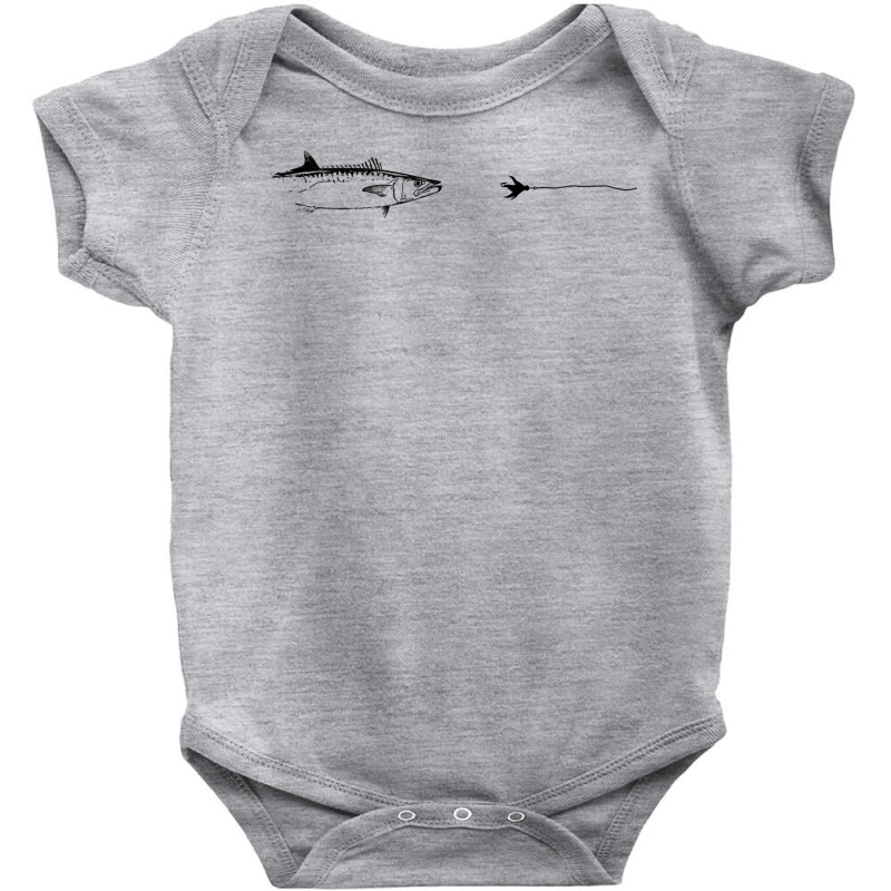 Graphic Fly Fishing Hook Line   Fish King Mackerel Tank Top Baby Bodysuit | Artistshot