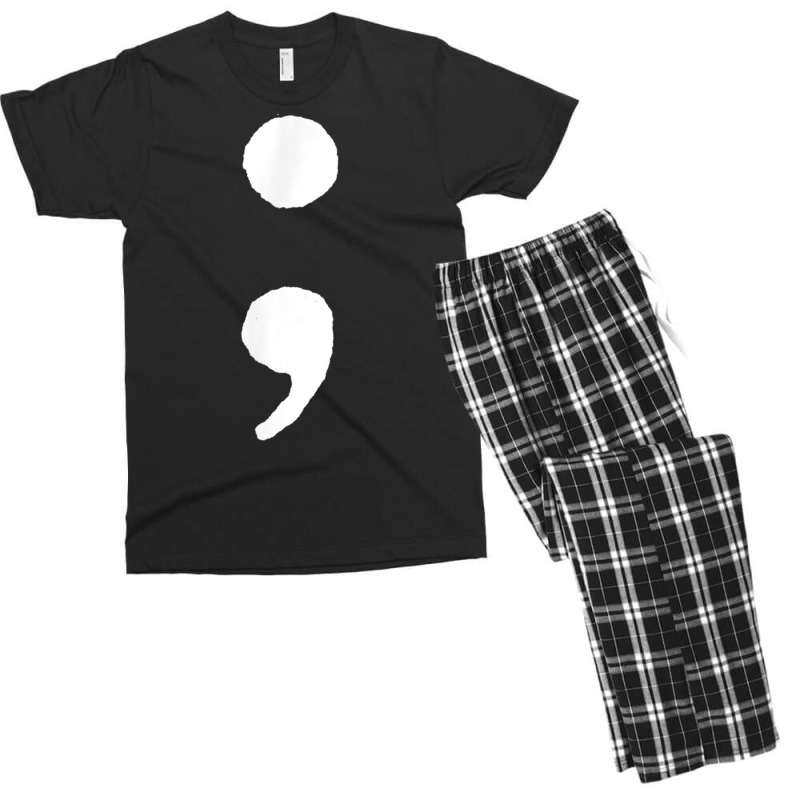 Semicolon   Dramatic Pause   T Shirt Men's T-shirt Pajama Set by cm-arts | Artistshot