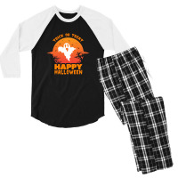 Trick Or Treat Happy Halloween Men's 3/4 Sleeve Pajama Set | Artistshot