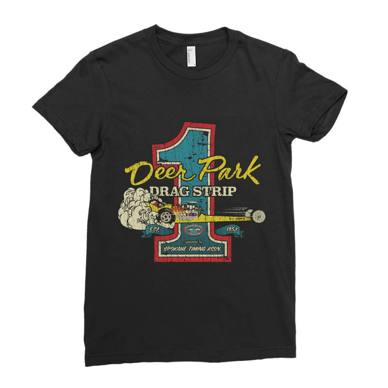 Deer Park Drag Strip 1953 Ladies Fitted T-Shirt by poppyallen | Artistshot