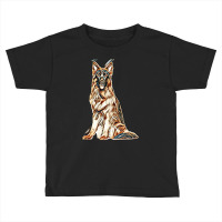 German Shepherd Dog  Isolated  On White Background In Studio Toddler T-shirt | Artistshot