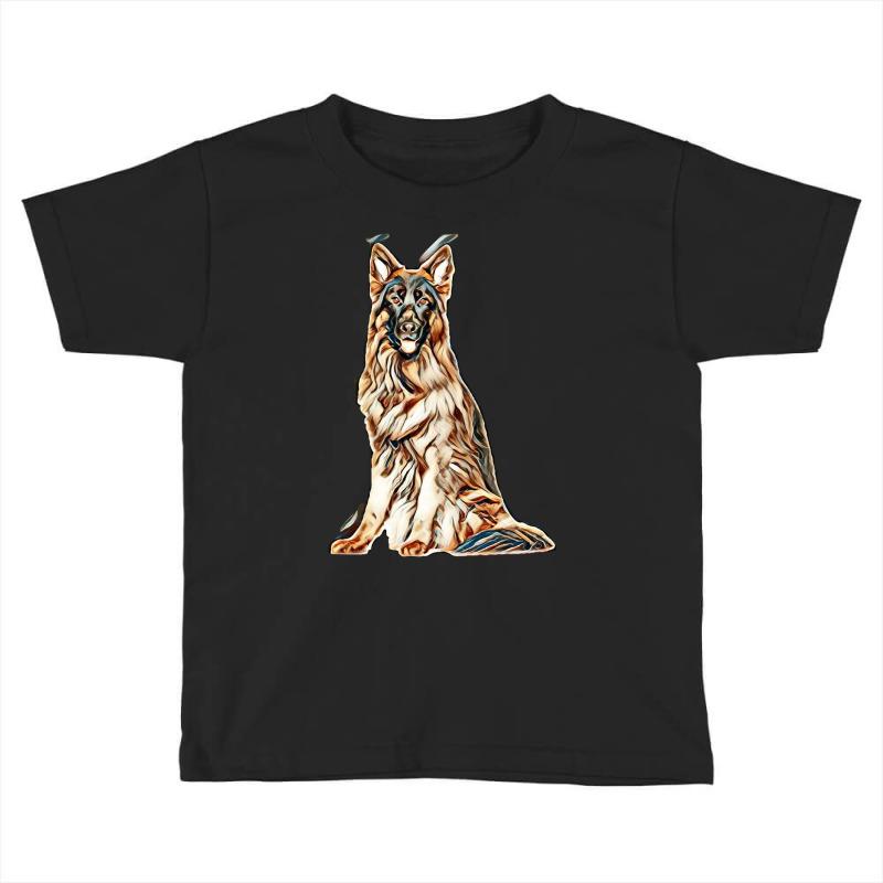 German Shepherd Dog  Isolated  On White Background In Studio Toddler T-shirt by Kemnabi | Artistshot